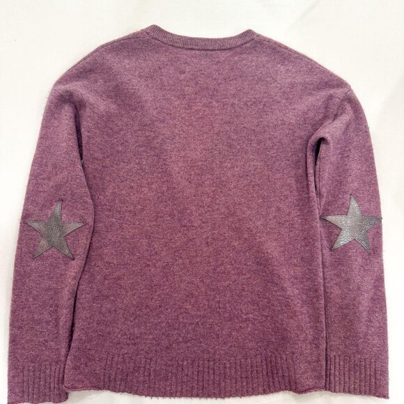 Zadig et Voltaire V Neck Vivi WS Patch Star sweater Lilas - Picture 3 of 4